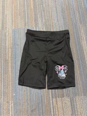 Black Disney Castle Graphic Bike Shorts